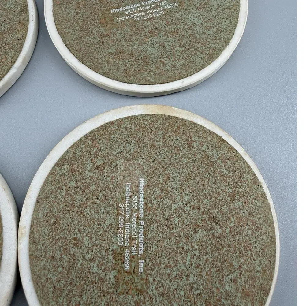 Vintage CoasterStone Floral Sandstone Coaster Set of 4 With Original Box